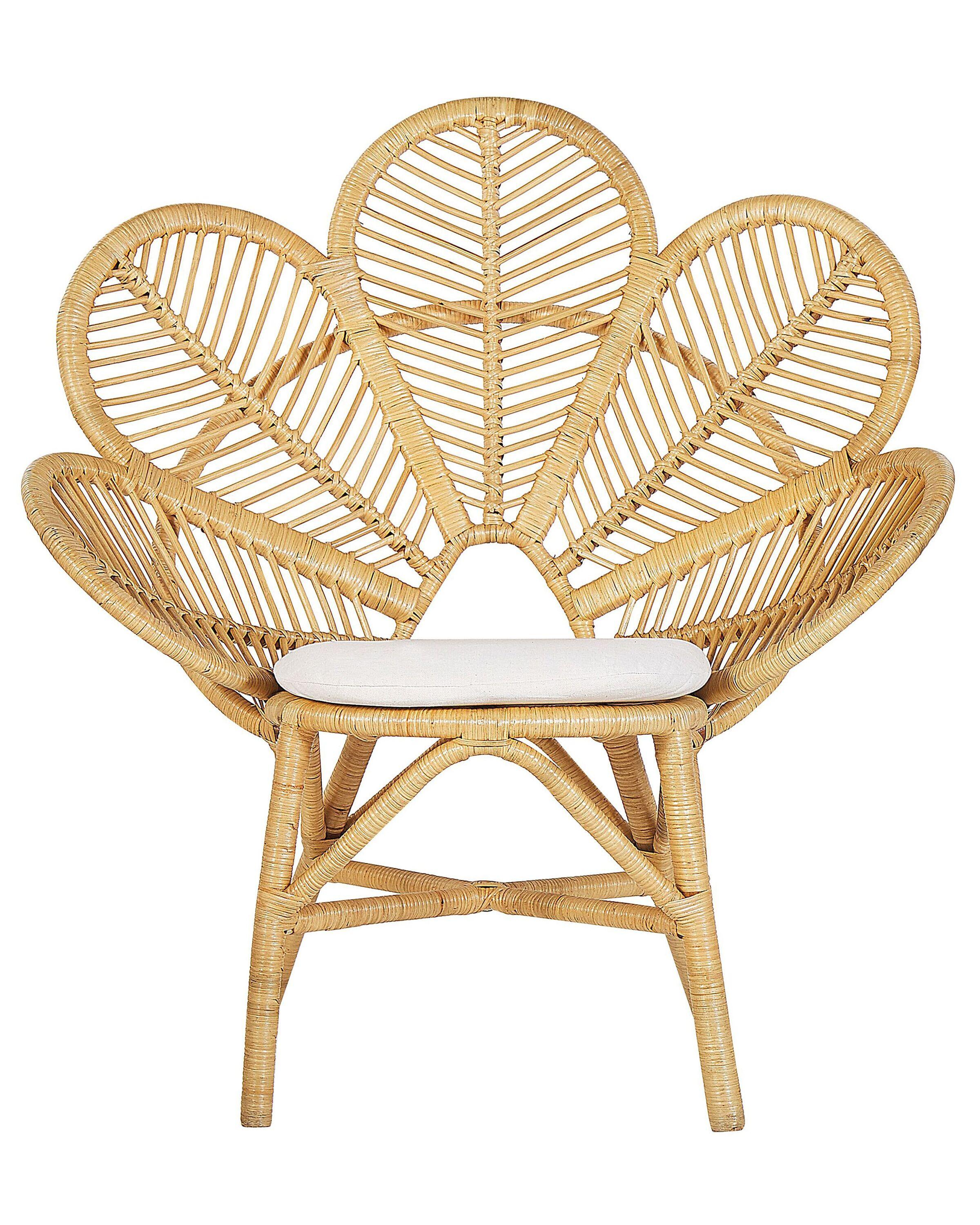 Beliani Pfauenstühle 2er Set aus Rattan Boho FLORENTINE