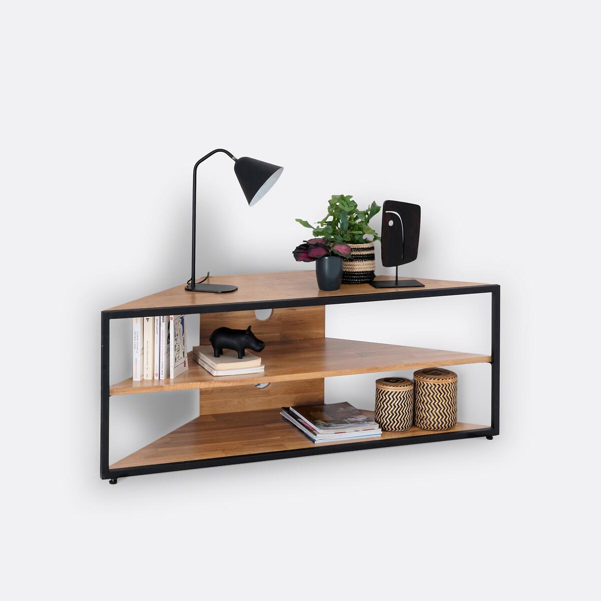 La Redoute Intérieurs TV-Eckschrank aus massiver Eiche und Metall