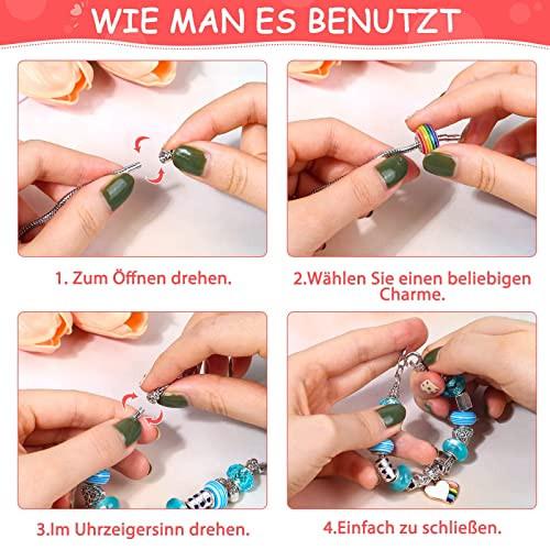 Activity-board Schmuck Handwerk Kits Charme Armband Handwerk Kit Geschenke DIY Schmuck machen Kit Spielzeug für Kinder Erwachsene Schmuck machen Kit Perle Schlange Halskette