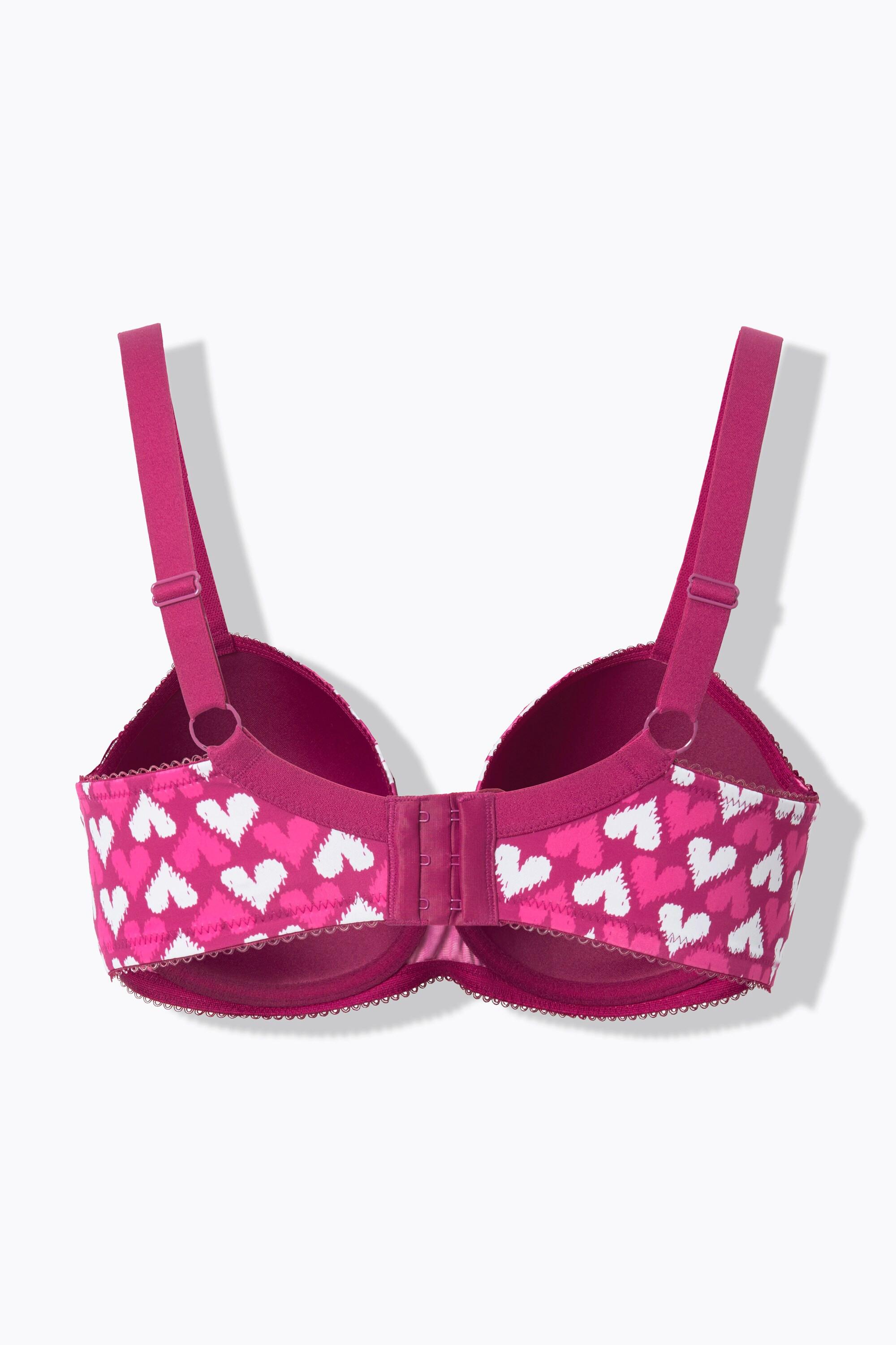 Ulla Popken Bügel-BH, Herzen, Softcups, Cup B - F