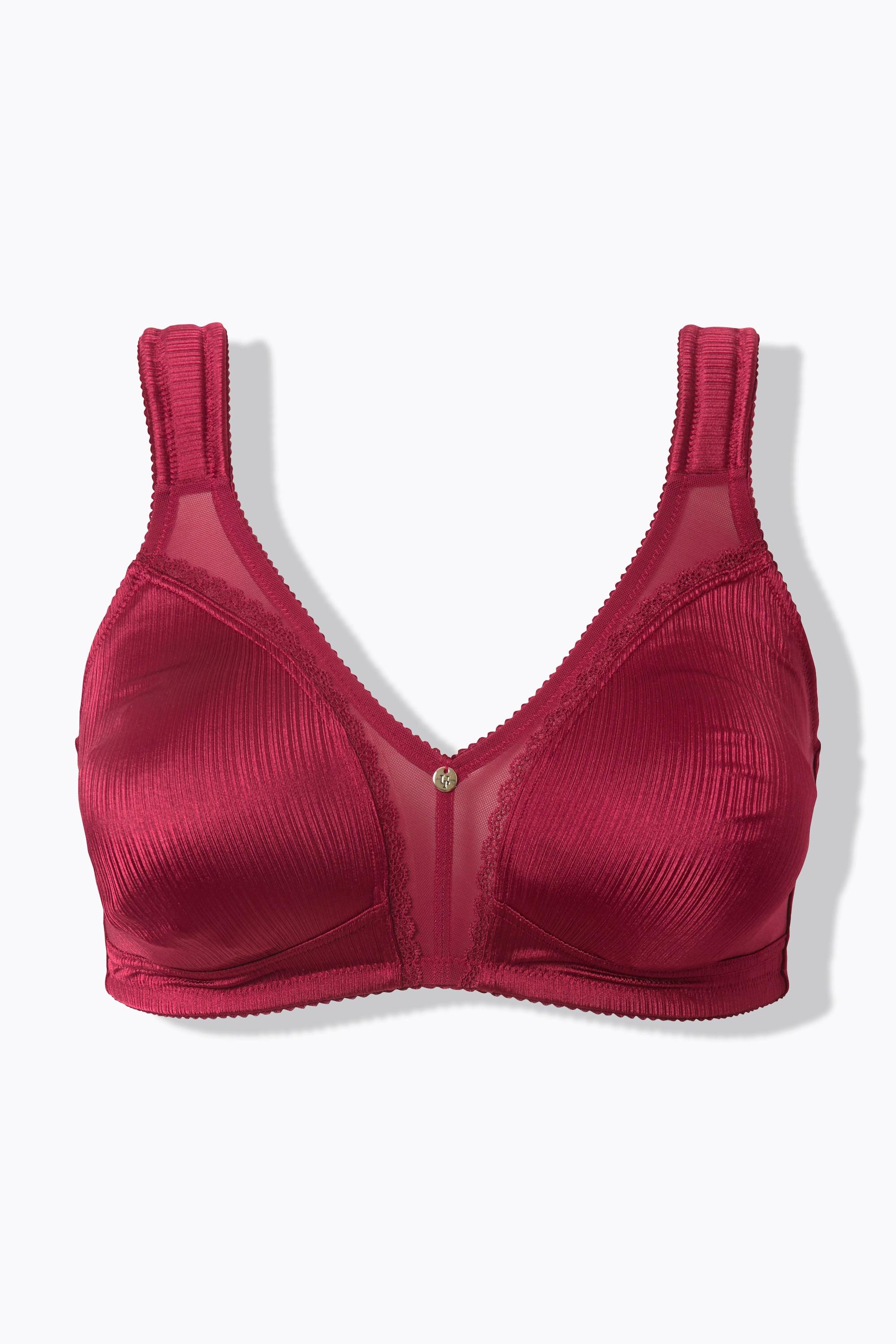Ulla Popken Minimizer-BH, Satin, Spitze, ohne Bügel, Cup C - F