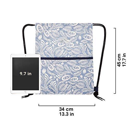 Only-bags.store Rucksack mit Kordelzug Turnbeutel Turnbeutel mit Außentasche Verstellbarer Kordelzug Turnbeutel mit Innentasche für Sport und Reisen