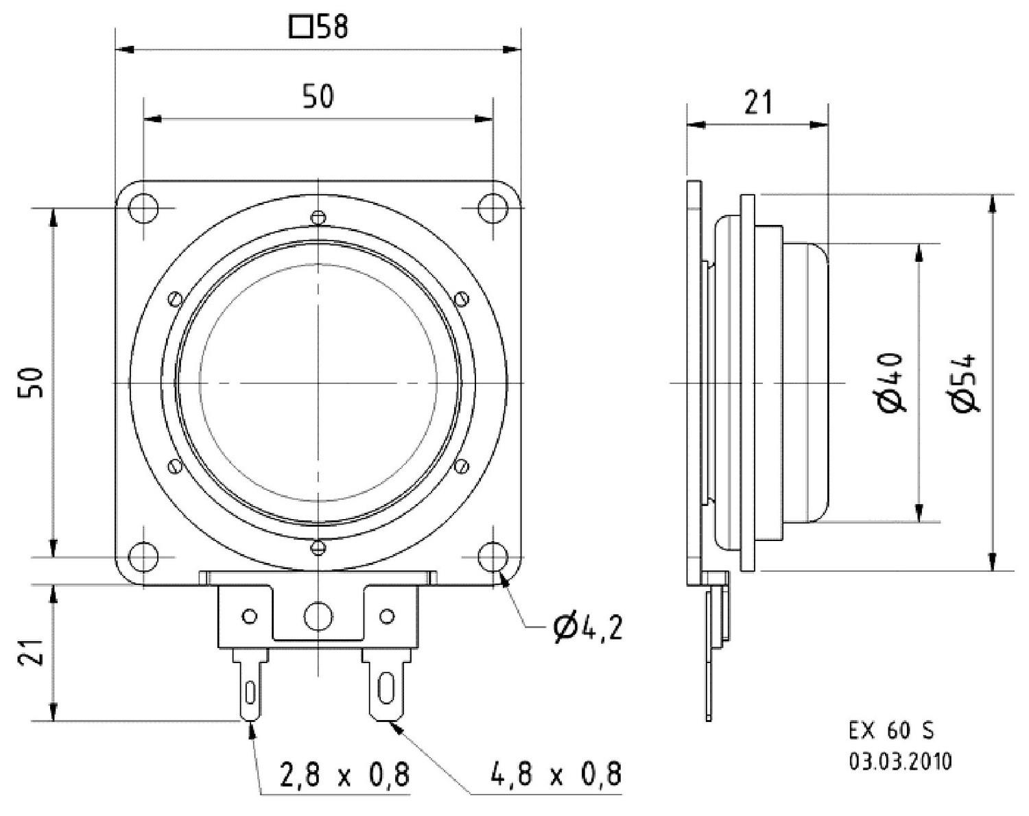 Nedis EX 60 S - 8 Ohm - Elektrodynamischer Erreger