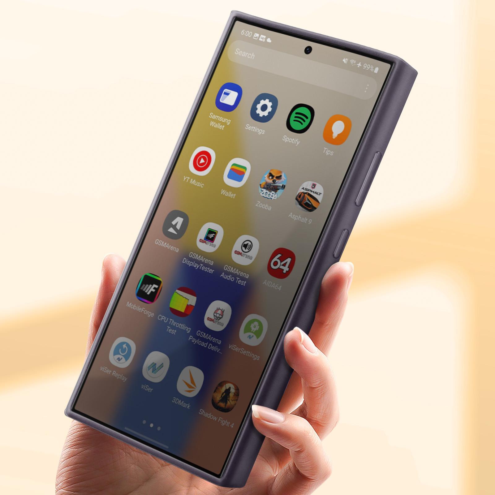 SAMSUNG Leather Case Galaxy S24Ultra Dark Violet