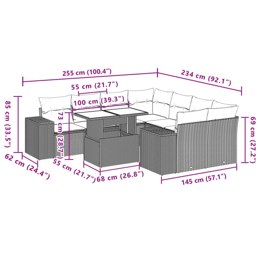 VidaXL Garten sofagarnitur poly-rattan