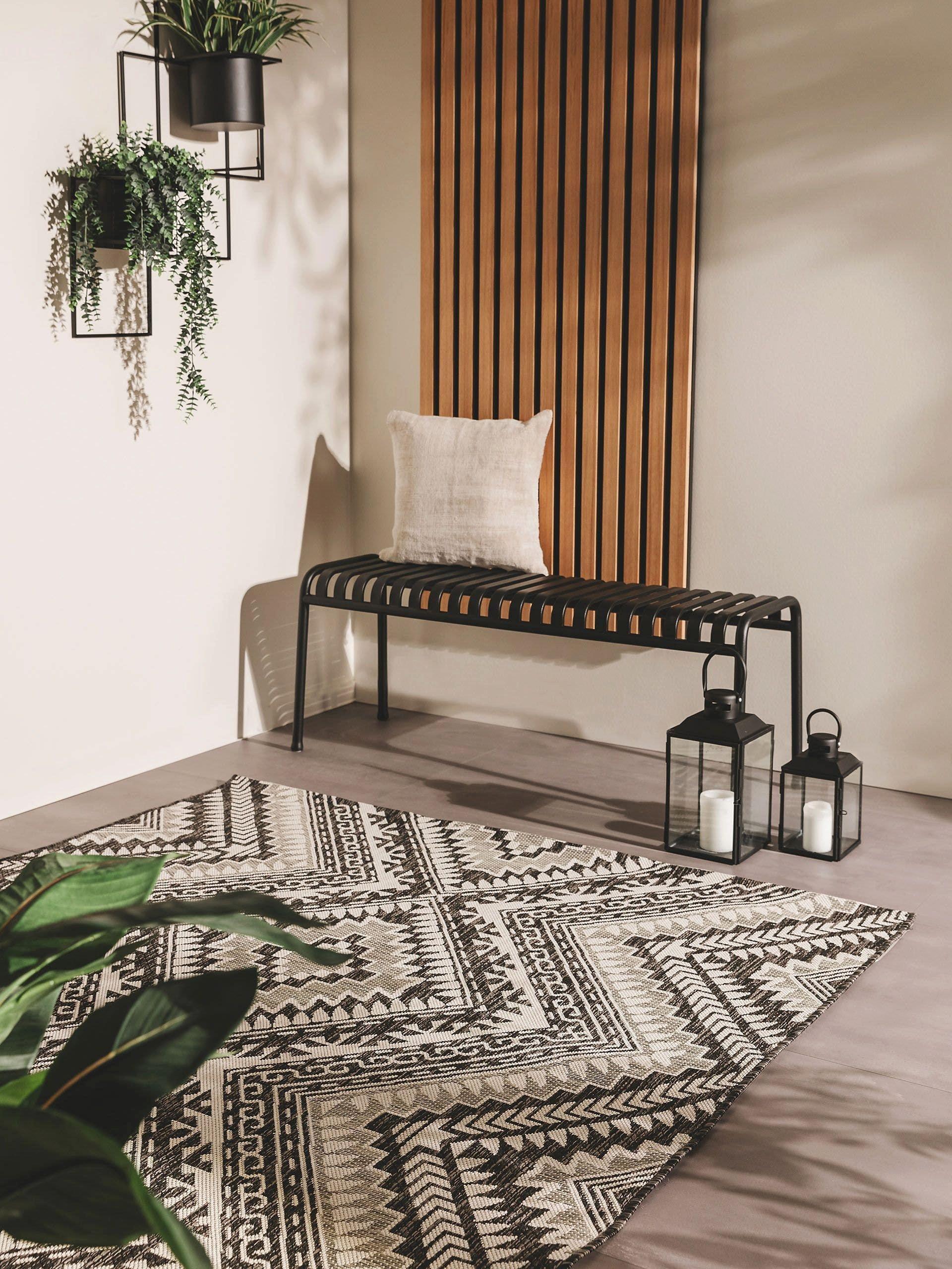 Benuta In- & Outdoor-Teppich Cleo Schwarz