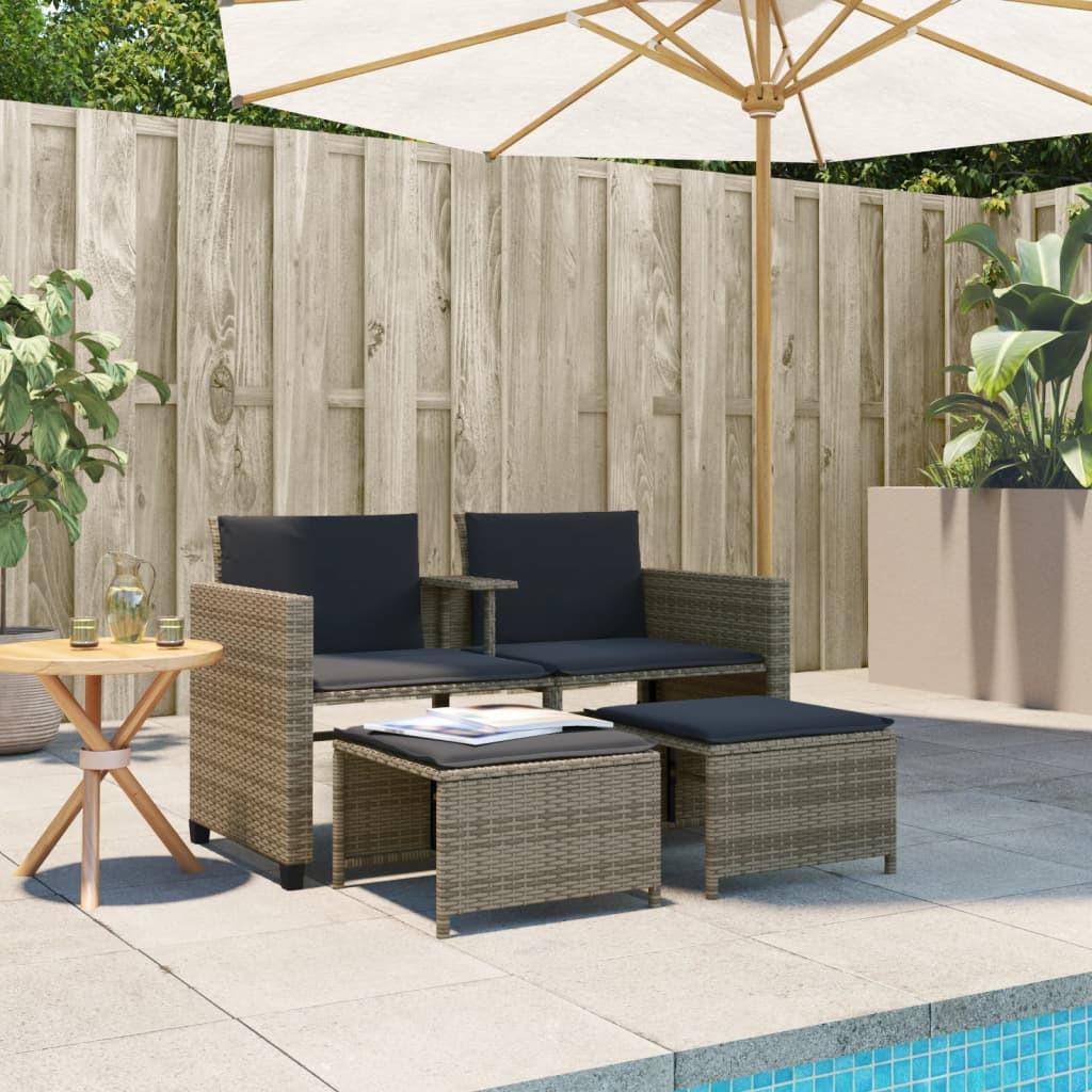 VidaXL Gartensofa poly-rattan