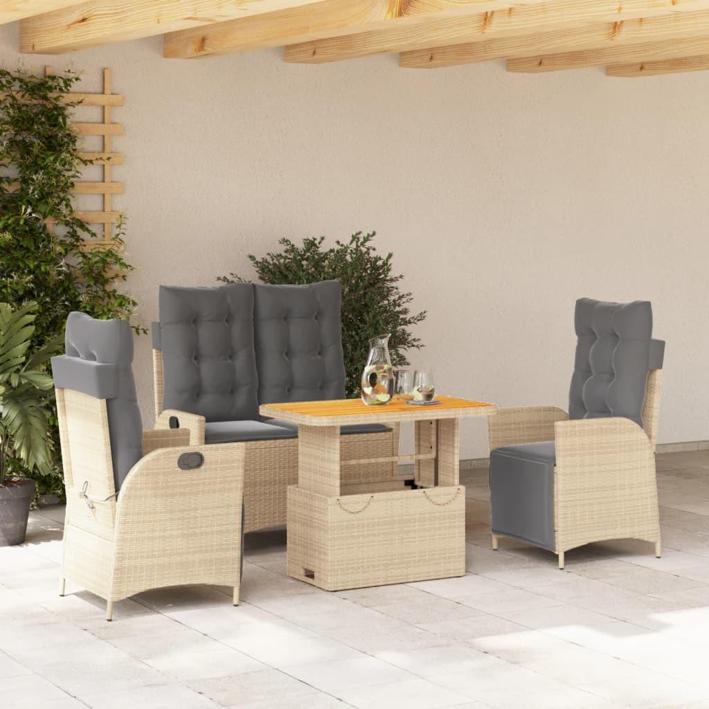 VidaXL Garten essgruppe poly-rattan