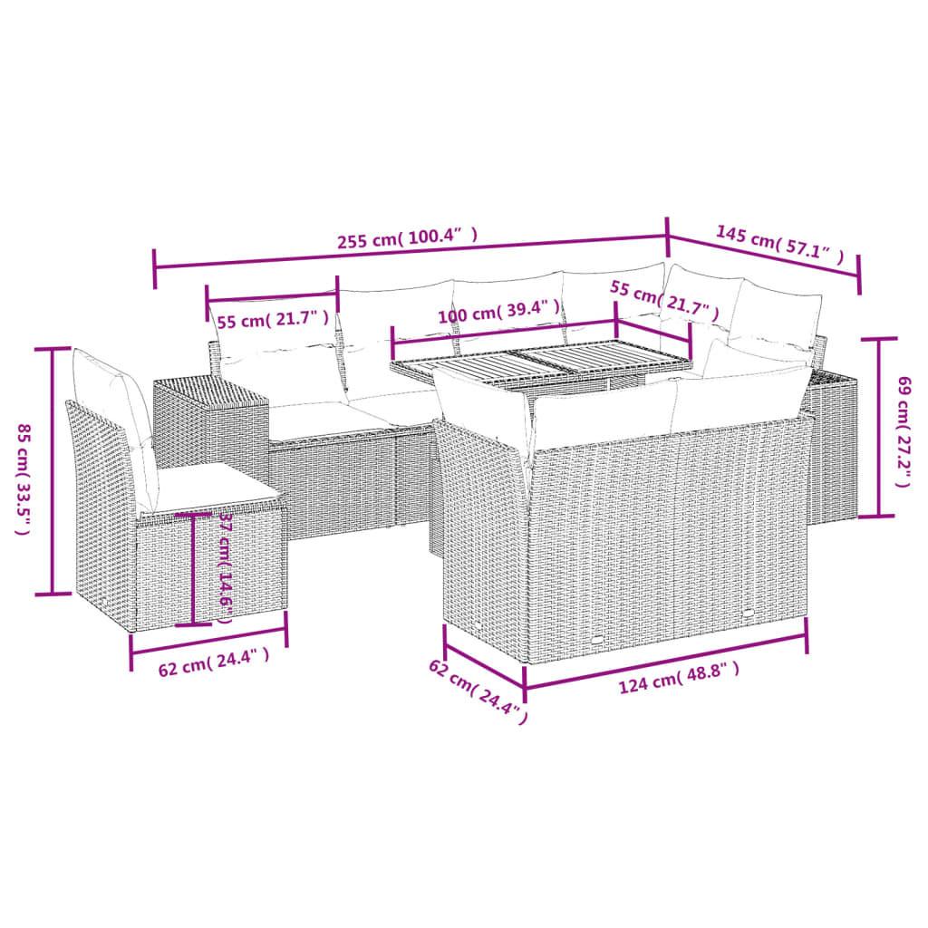 VidaXL Garten sofagarnitur poly-rattan