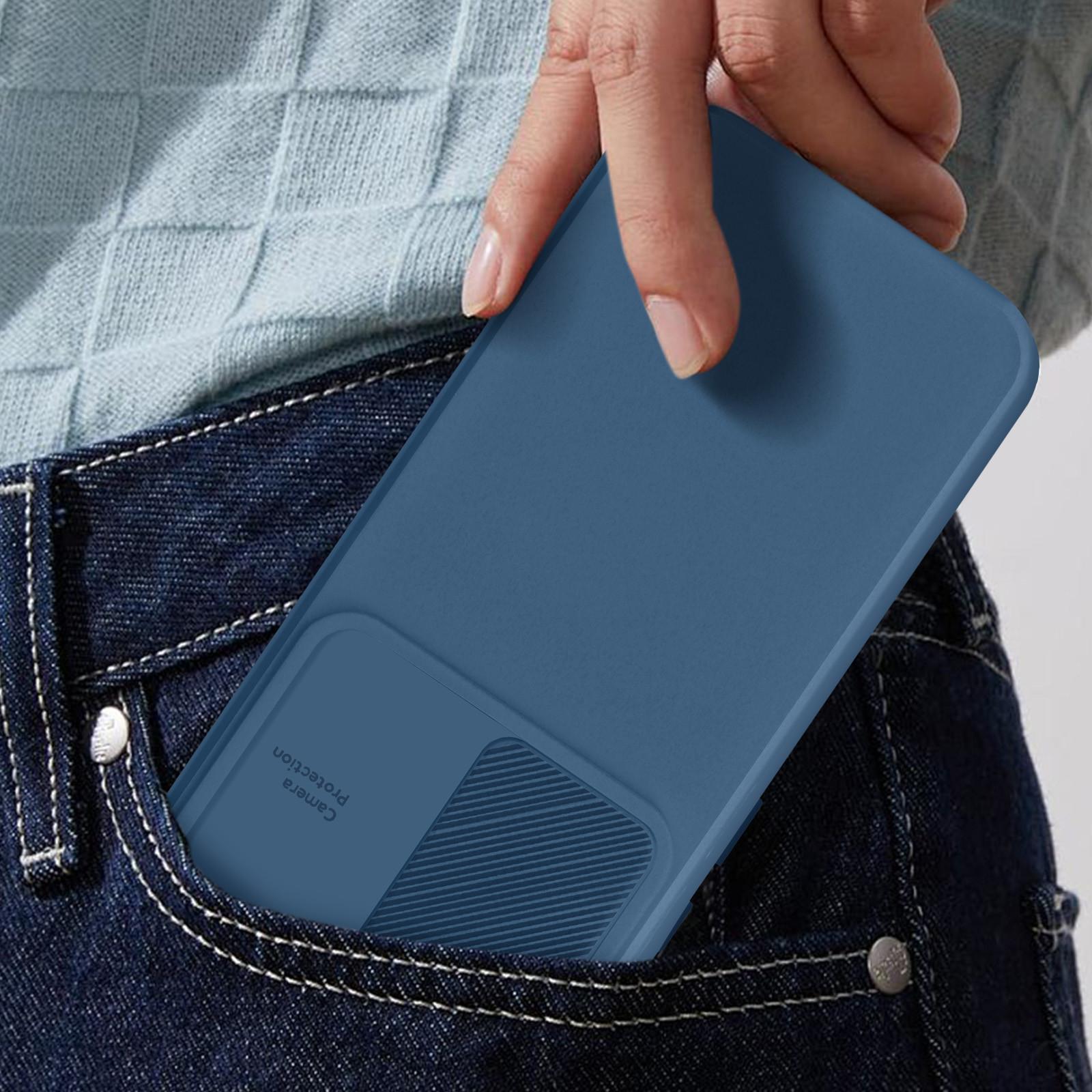 Avizar Hülle Galaxy S23 FE Kameraabdeckung Blau
