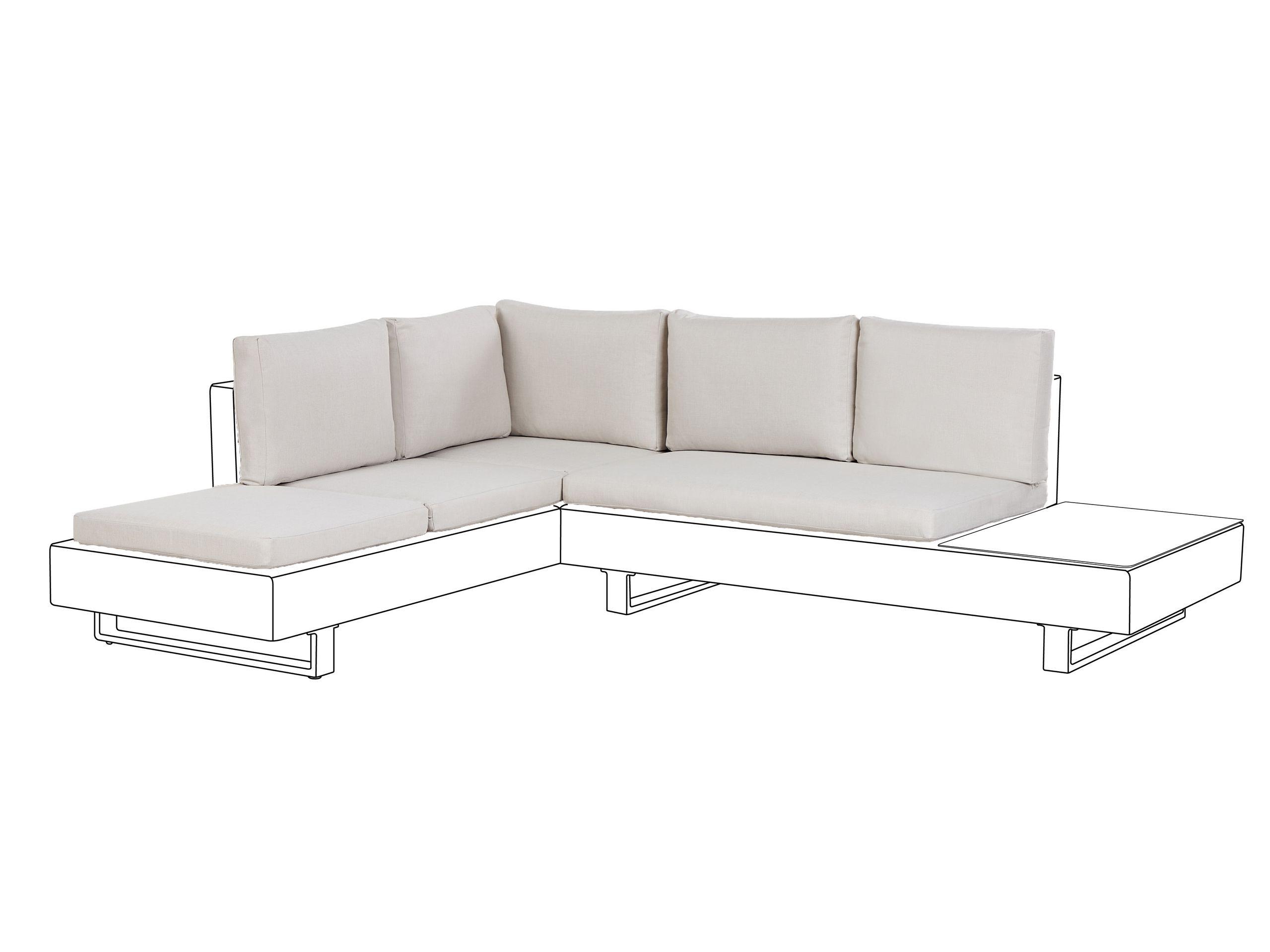 Beliani Outdoor Kissenbezug Set aus Polyester Klassisch LANCIANO