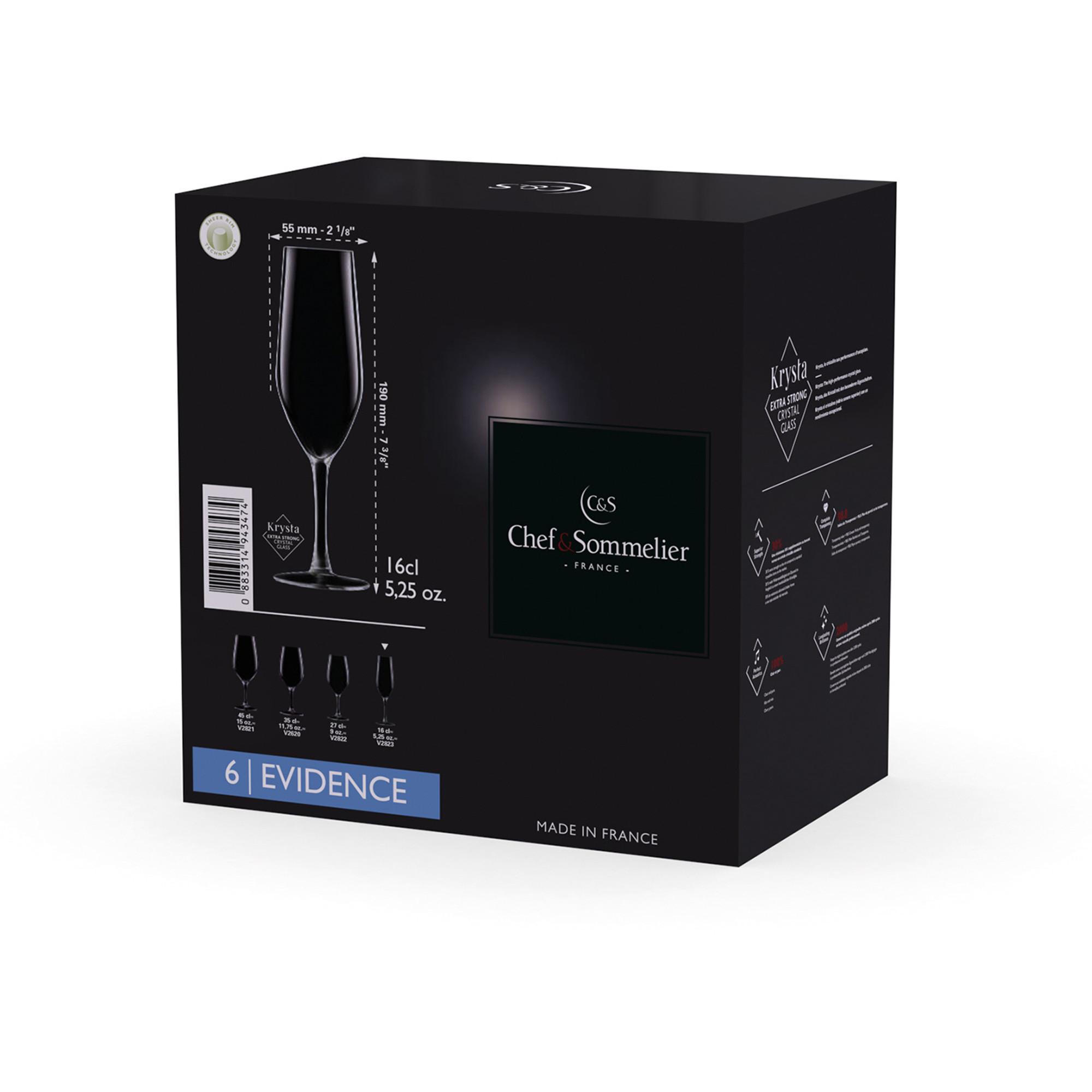 Chef&Sommelier Champagnerglas, 6 Stück Evidence