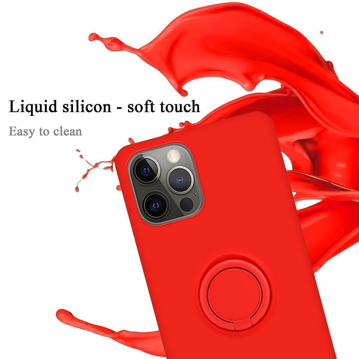 Cadorabo Hülle für Apple iPhone 12 PRO MAX TPU Silikon mit Ring Liquid