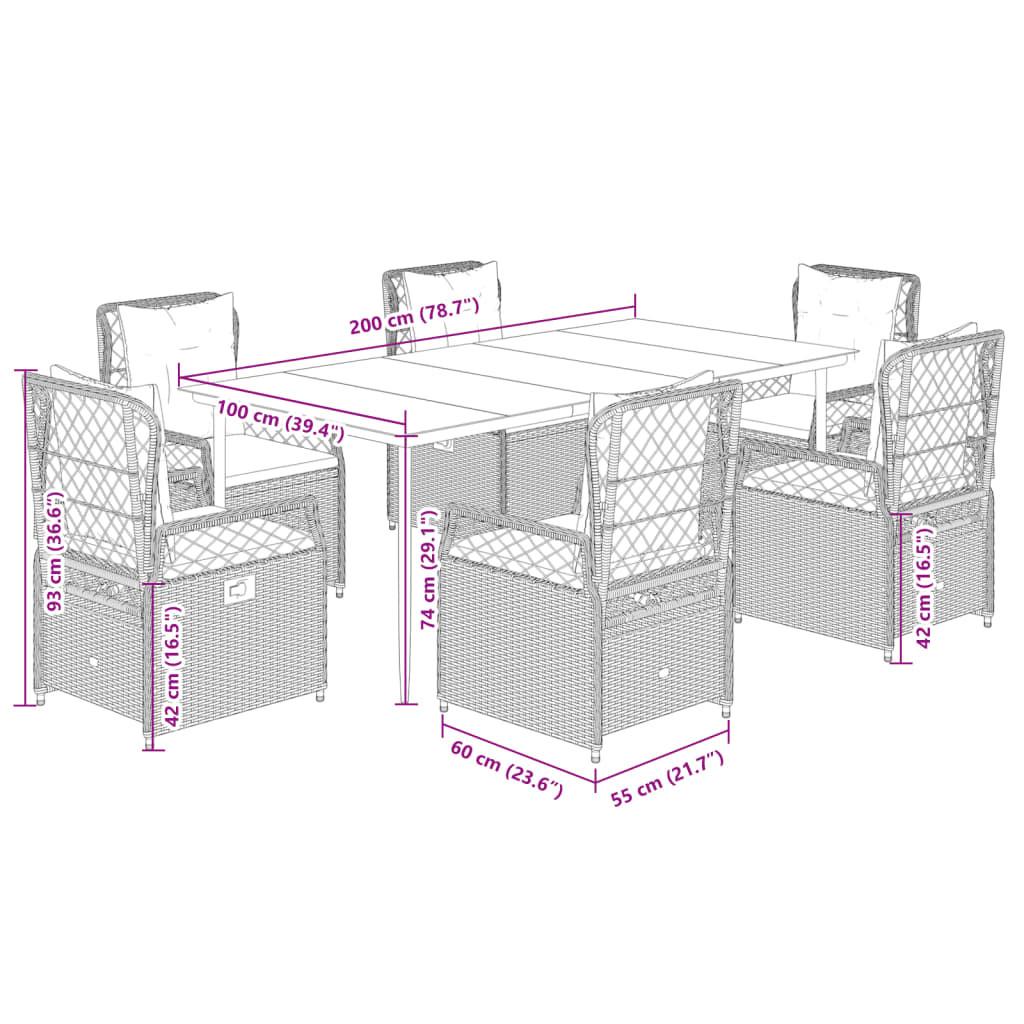 VidaXL Garten essgruppe poly-rattan