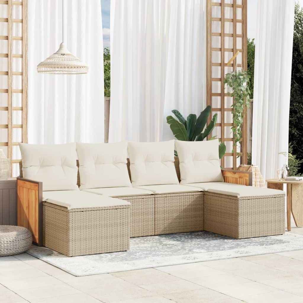 VidaXL Garten sofagarnitur poly-rattan