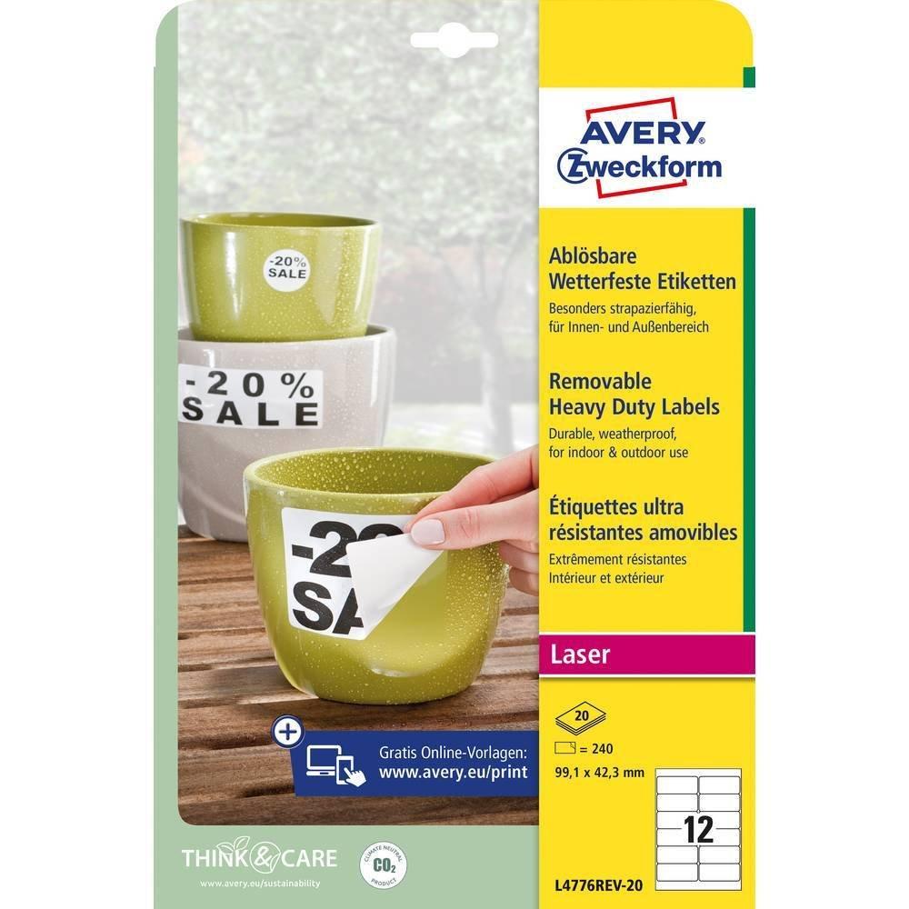 Avery-Zweckform AVERY ZWECKFORM Etiketten 99,1x42,3mm, 240 Stück