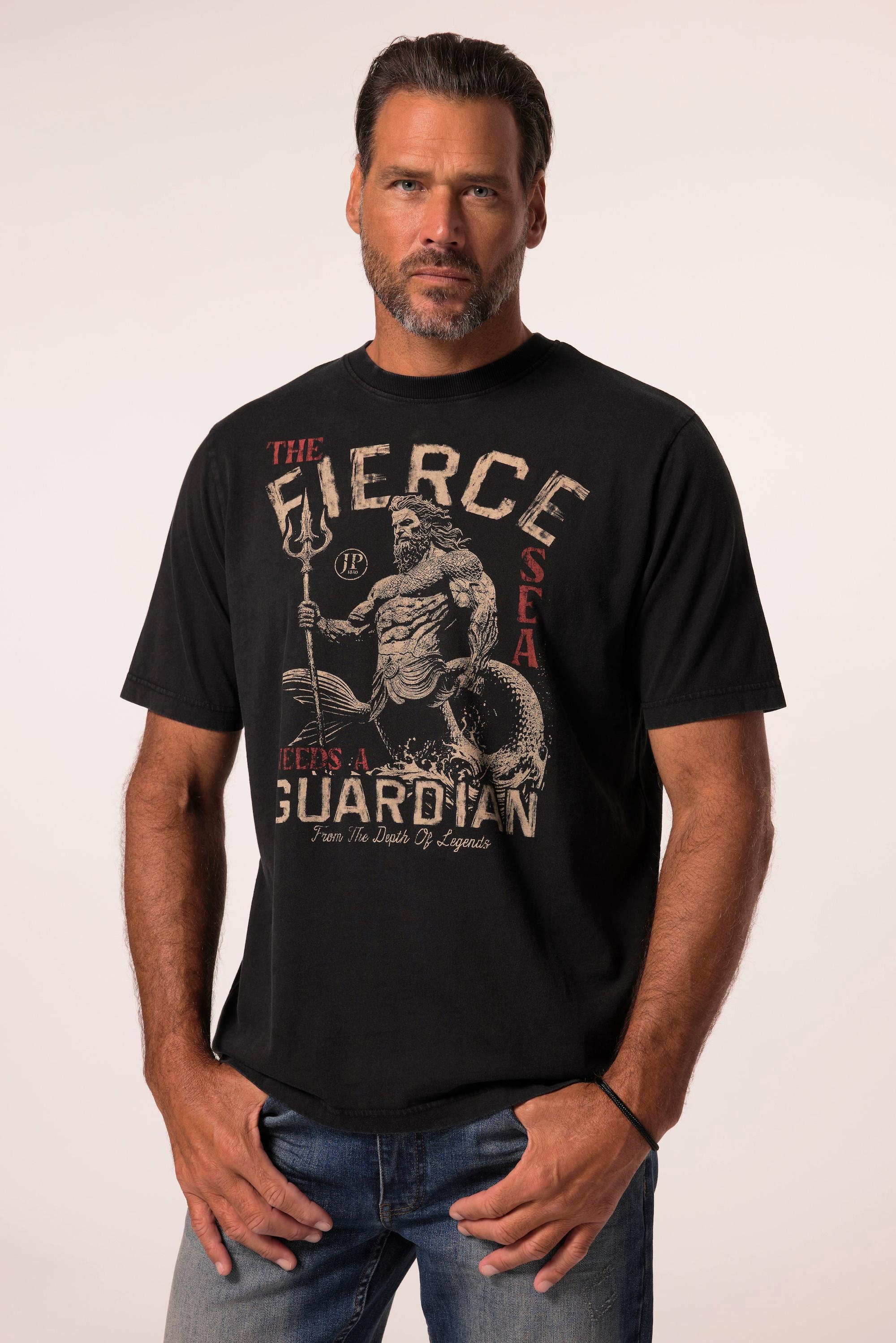 JP1880 Halbarm Brustprint Vintage Look T-Shirt