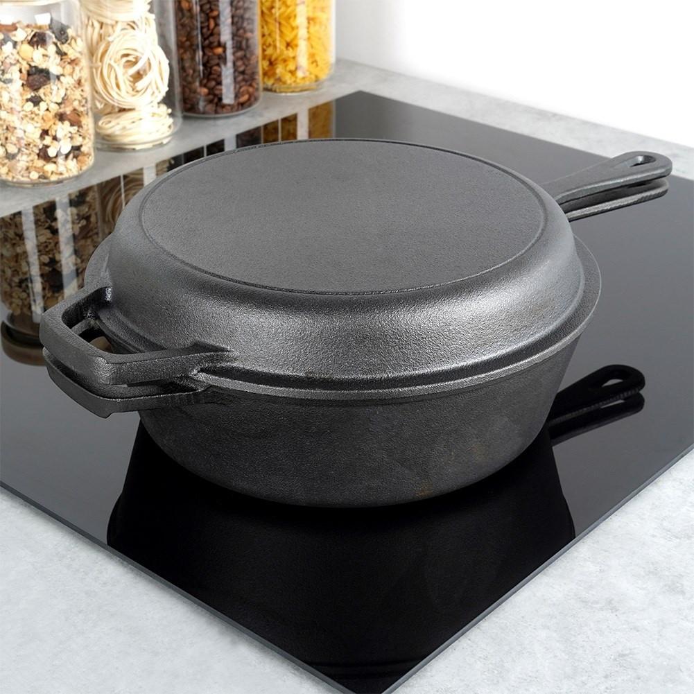 B2X Topf- und Pfannenset aus Gusseisen für vielseitiges Kochen