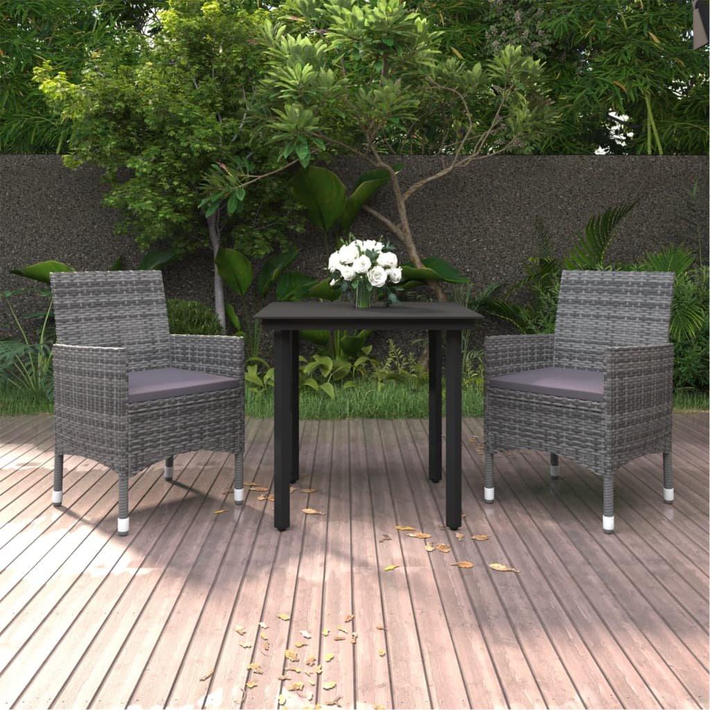 VidaXL Garten-essgarnitur poly-rattan