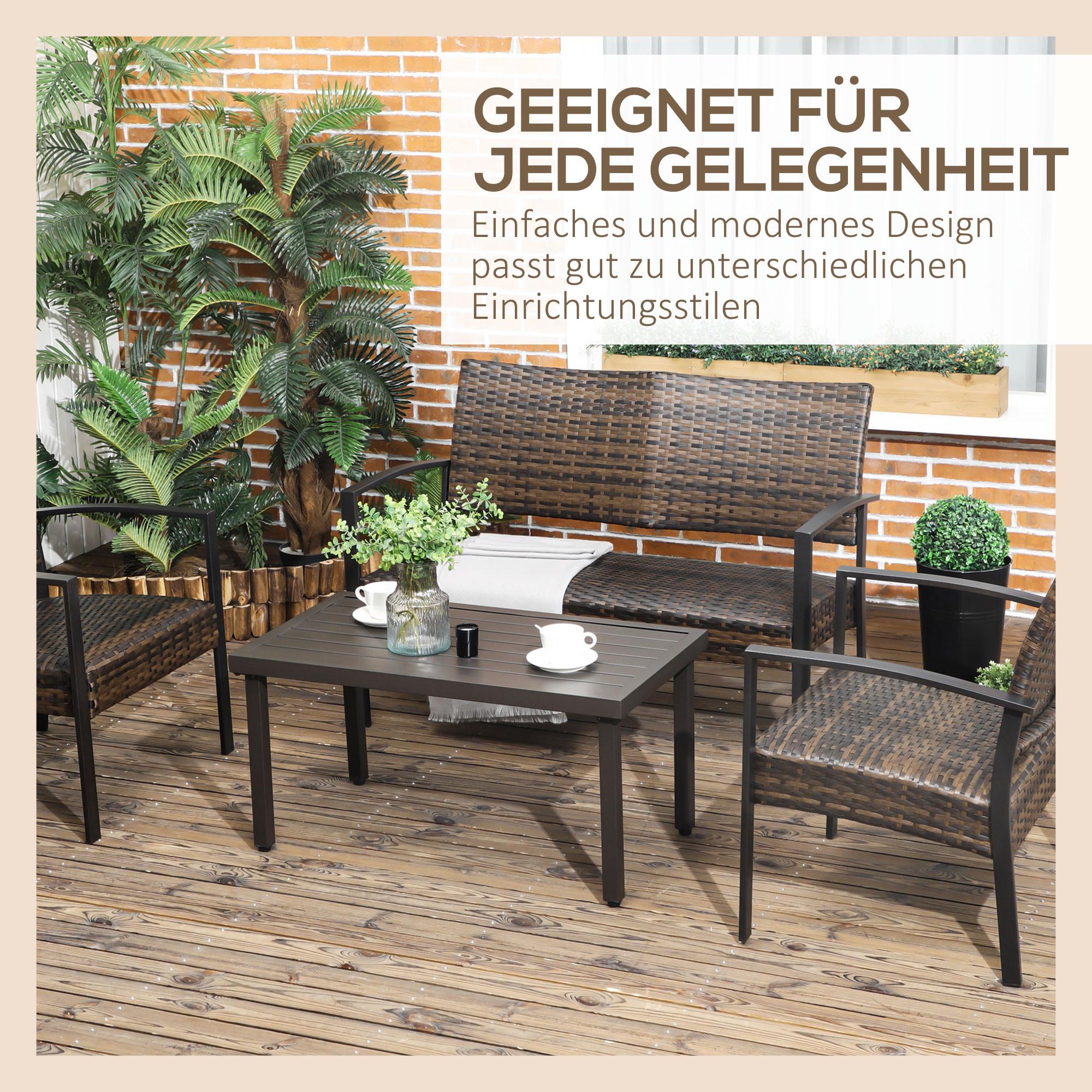 Outsunny Kaffeetisch für Balkon