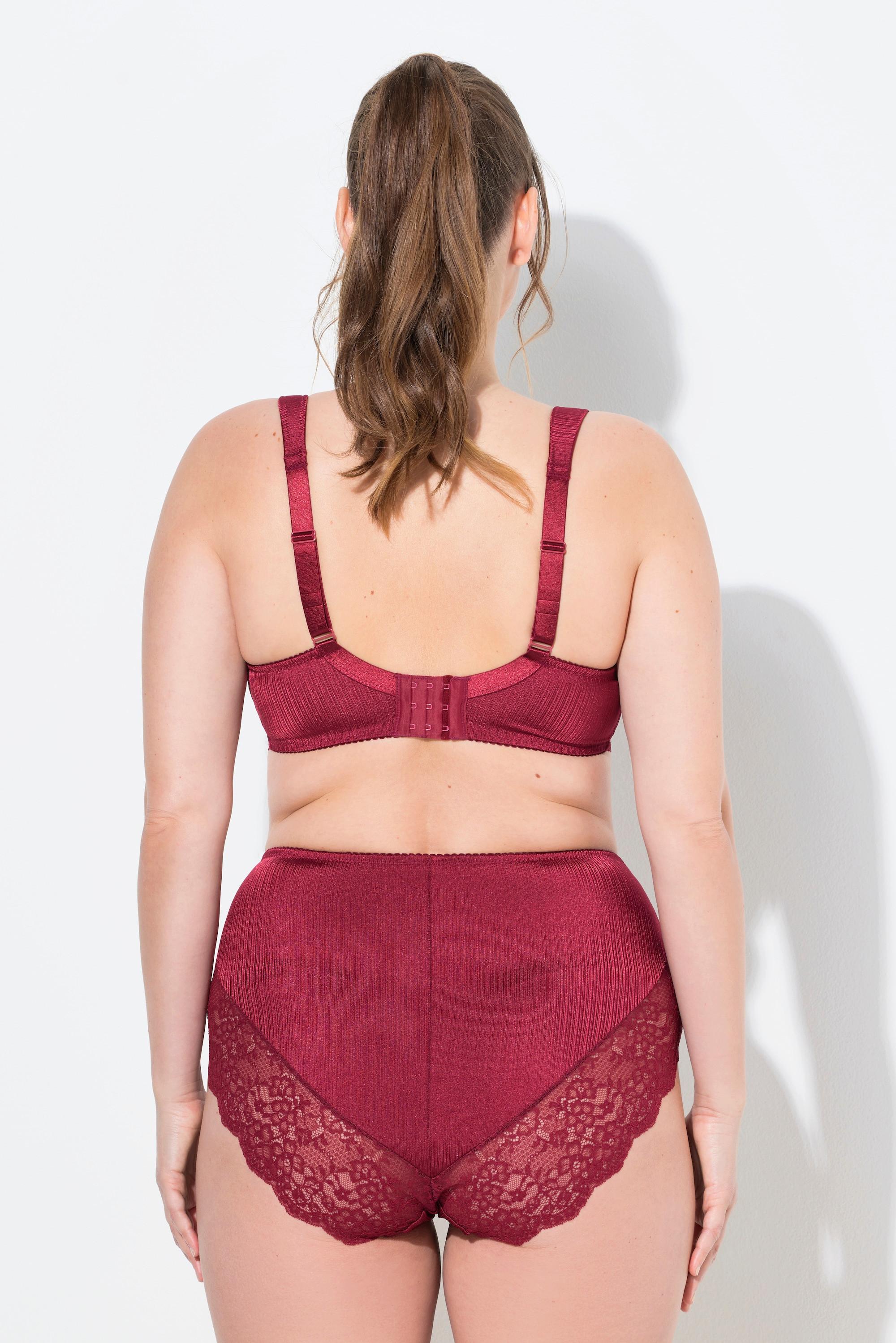 Ulla Popken Bügel-BH, Softschalen, Satin, Spitze, Cup B - F