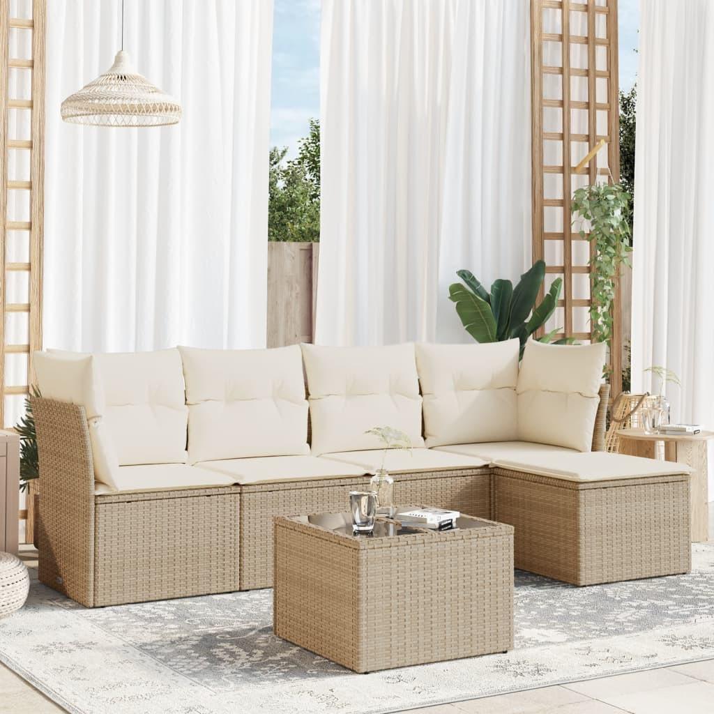 VidaXL Garten sofagarnitur poly-rattan