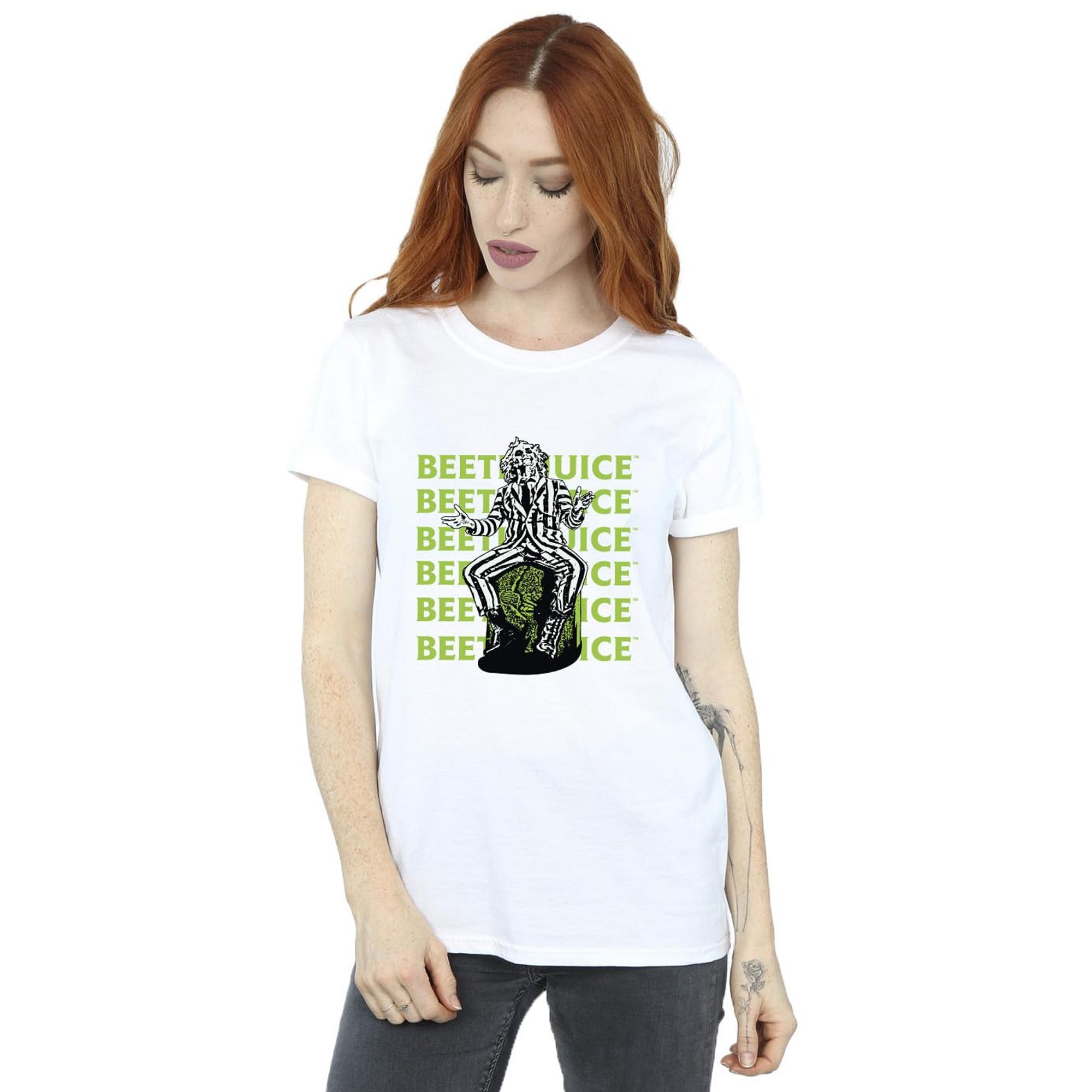 Beetlejuice Logo Muster T-Shirt