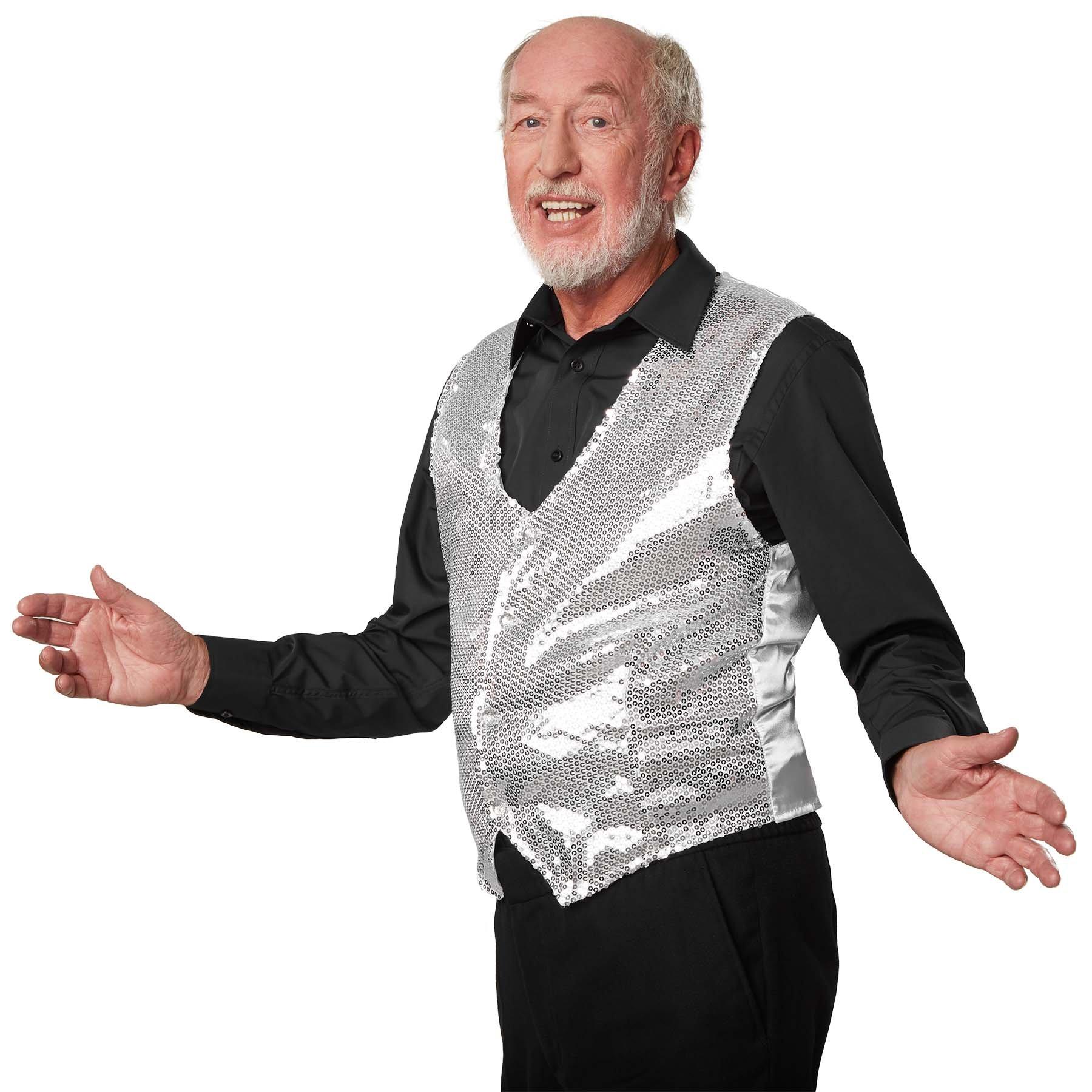 Tectake Pailletten-Weste Herren