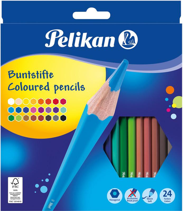 Pelikan PELIKAN Buntstifte sechseckig 724013 24 Farben