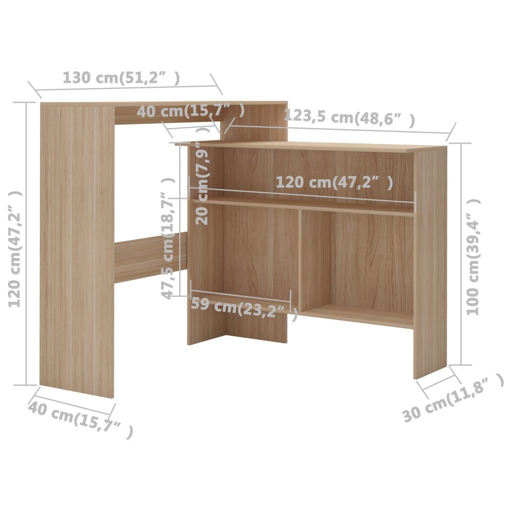 VidaXL Bartisch holzwerkstoff