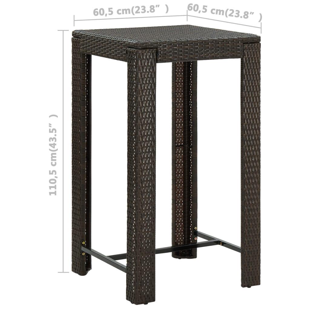 VidaXL Bar-set poly-rattan