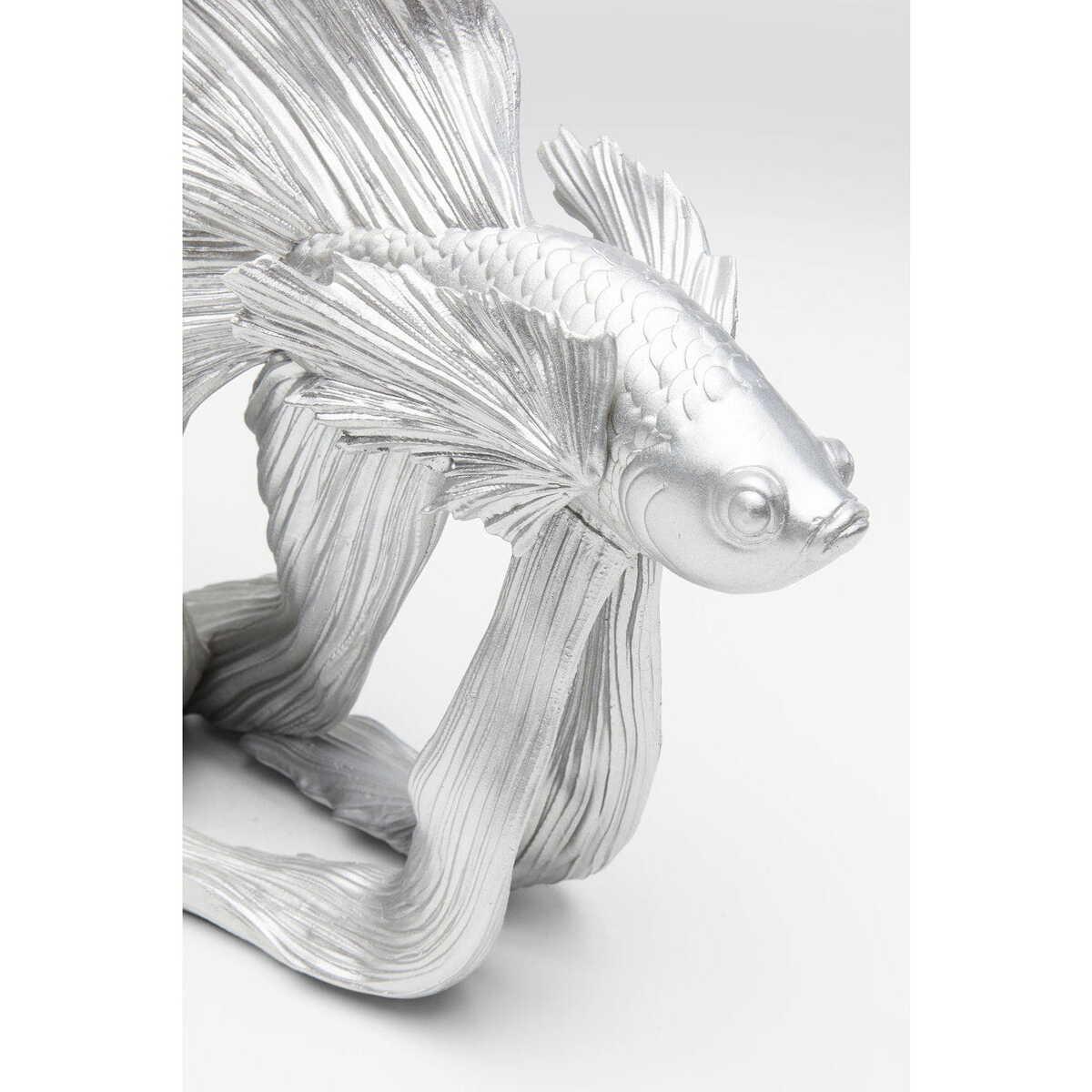 KARE Design Deko Objekt Betta Fish Silber Klein