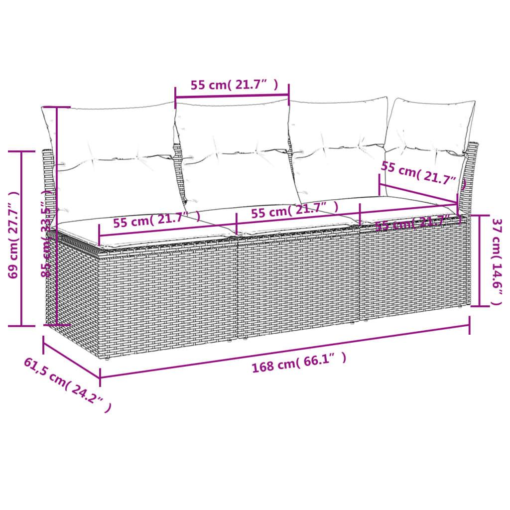 VidaXL Gartensofa poly-rattan