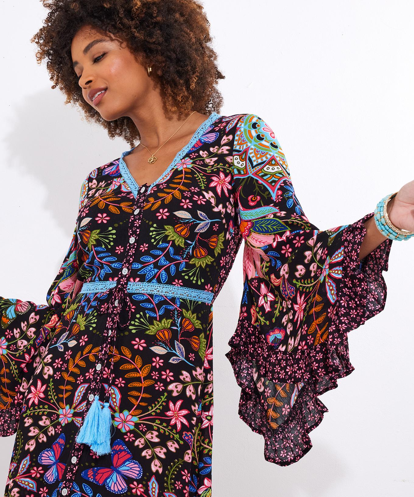 Joe Browns PETITE Maxi-Kleid mit Schmetterlingsbordüre