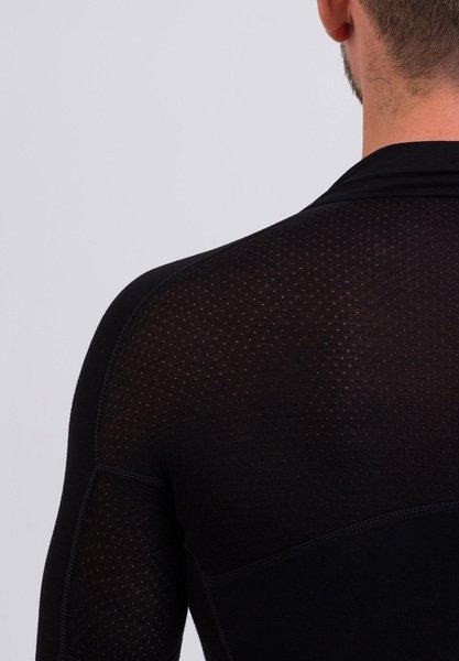 CASH-MERE.CH High Performance Kaschmir Sportwäsche Langarm-Shirt mit Stehkragen und Half-Zip