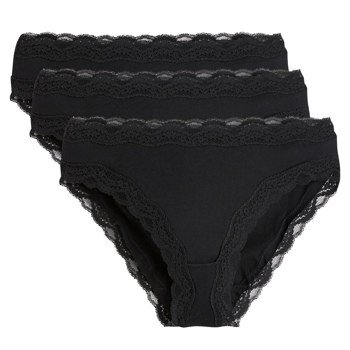 La Redoute Collections 3er-Pack Slips aus Baumwolle und Spitze