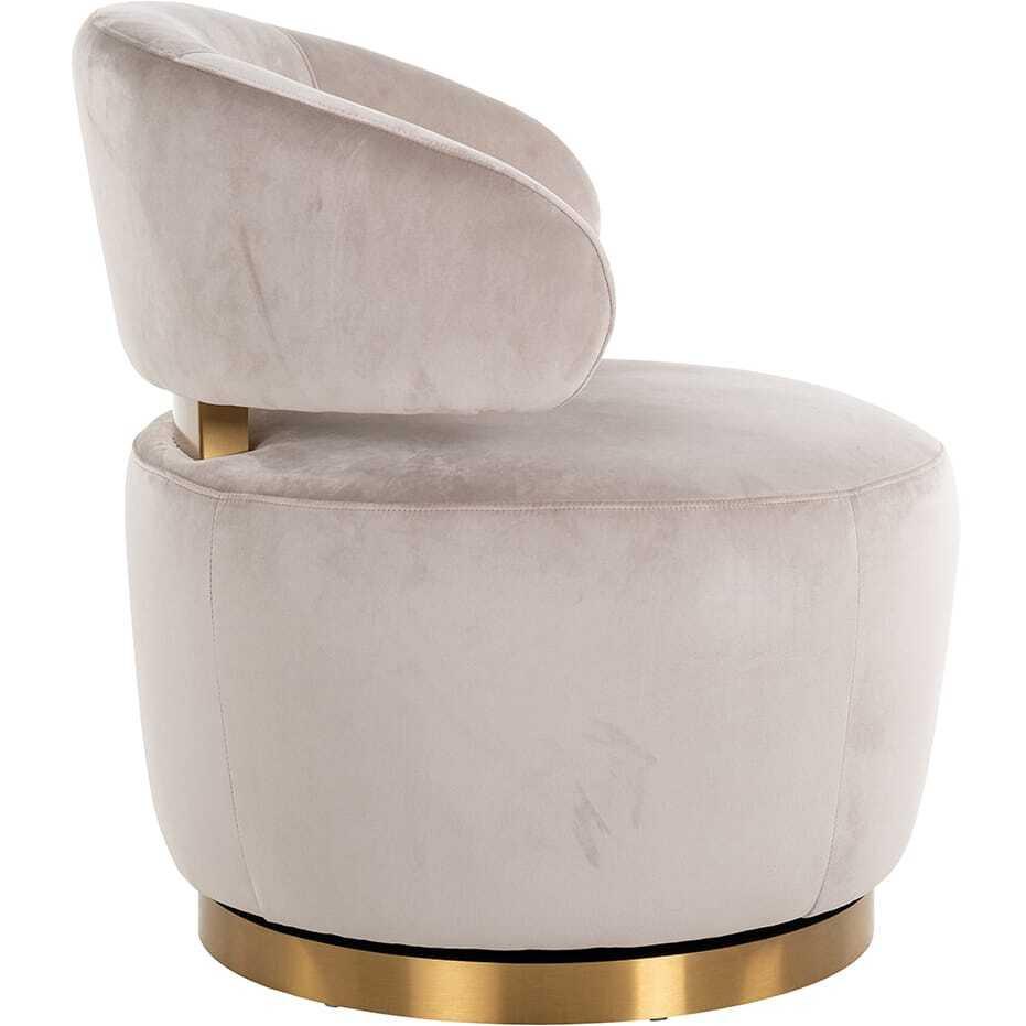 mutoni Drehstuhl Maxime khaki gold gebürstet