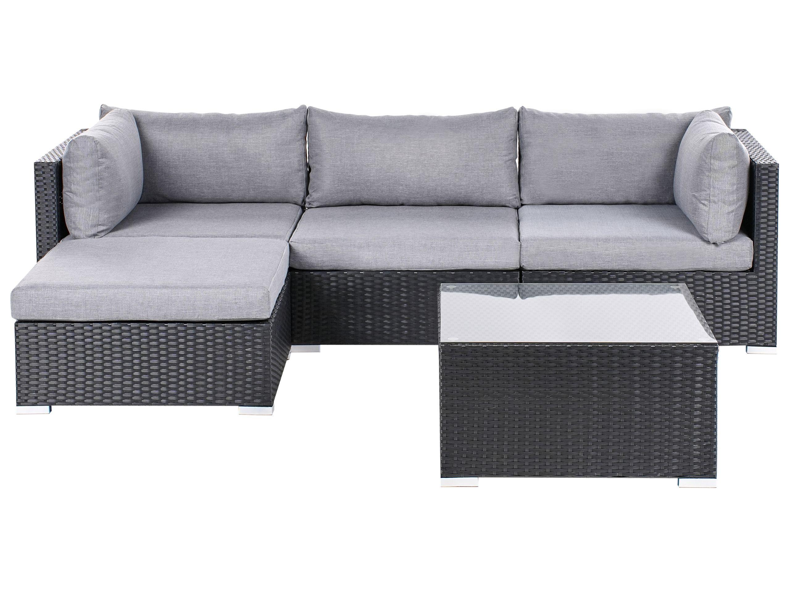 Beliani Lounge Set aus PE Rattan Klassisch SANO