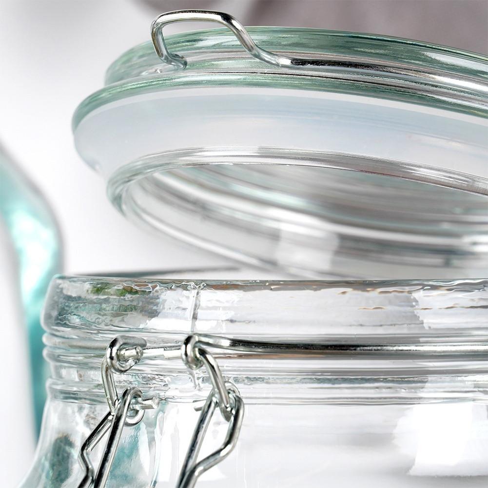 Orion Glasgefäß mit Herzmuster und luftdichtem Patentverschluss