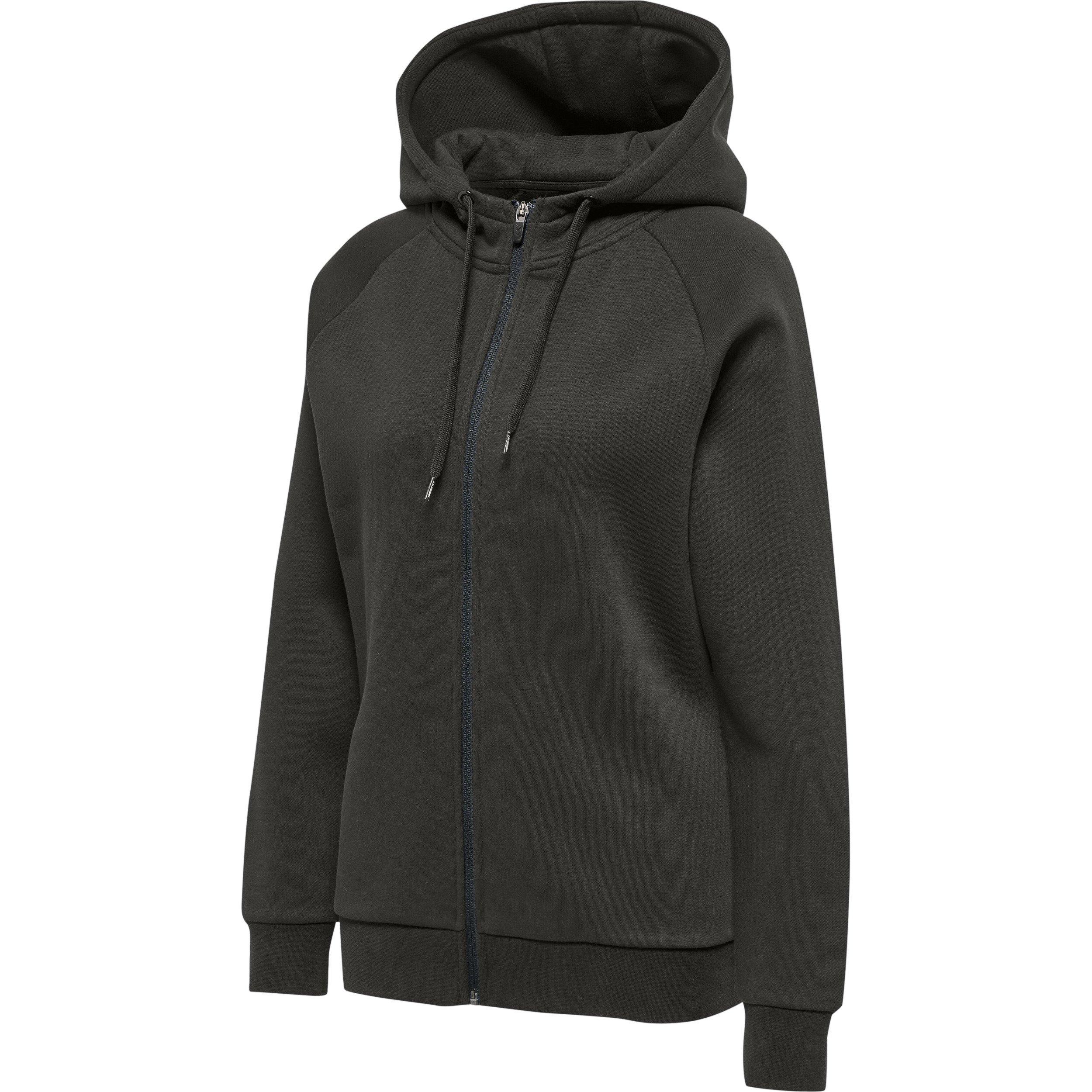 Hummel kapuzenpullover mit reißverschluss, damen red heavy