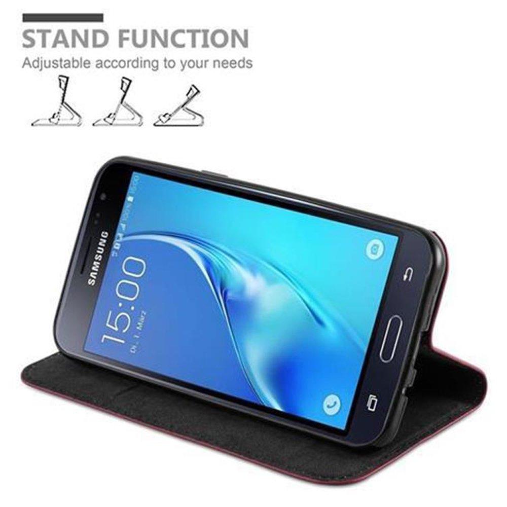 Cadorabo Hülle für Samsung Galaxy J3 2016 Magnetverschluss, Kartenfach