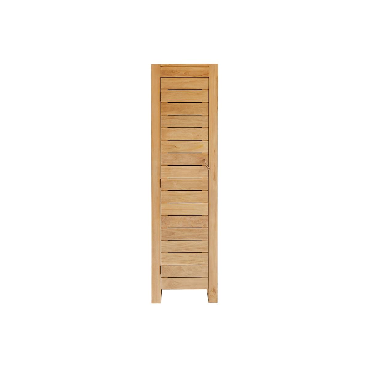 Tikamoon Schmaler Esszimmerschrank aus massivem Teakholz Minimalys