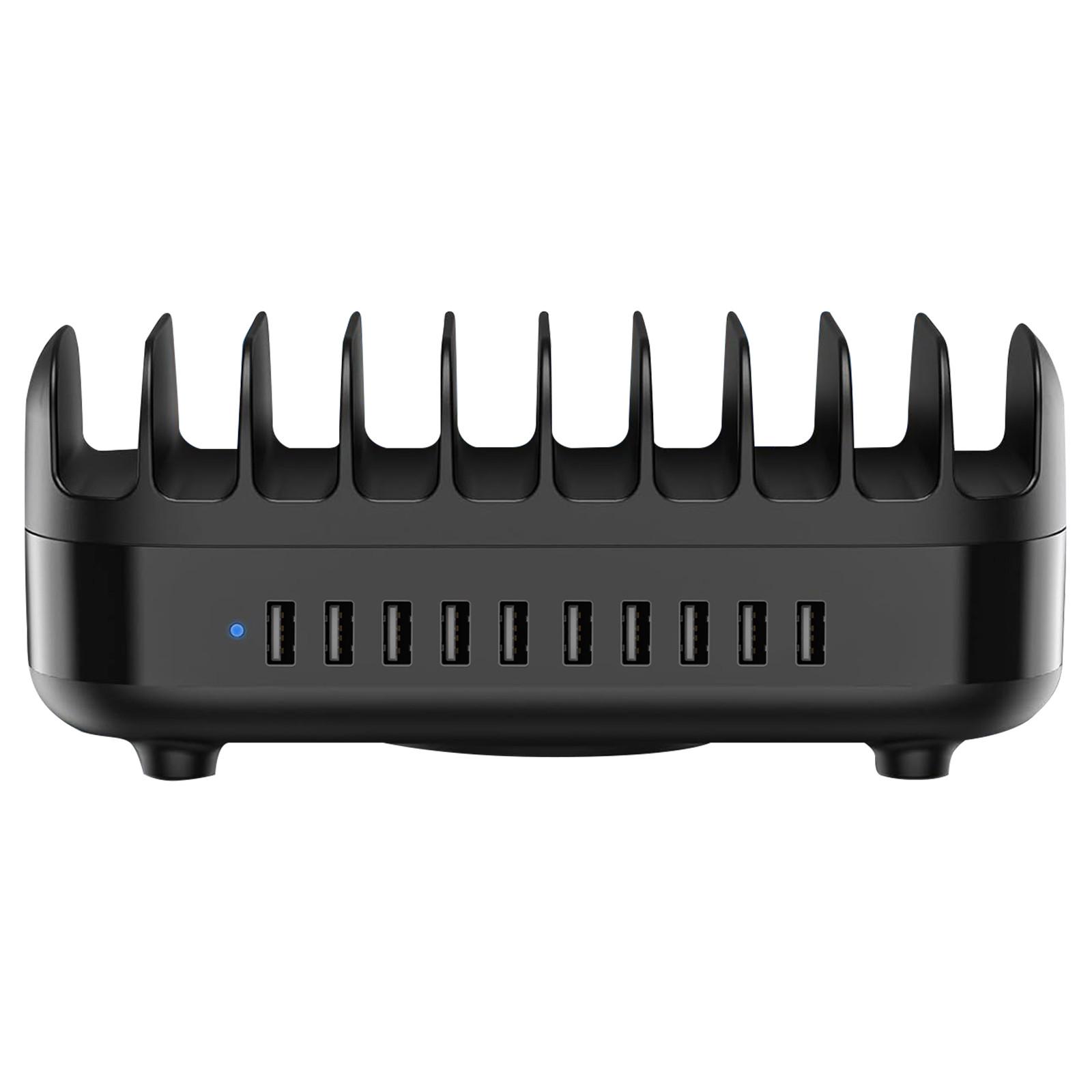 Avizar Ladestation 120W 10 USB Schwarz