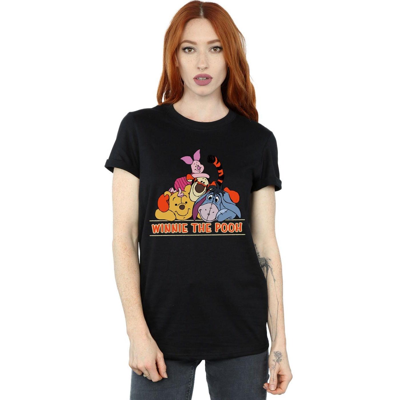 Disney Winnie Puuh Gestapelte Charaktere T-Shirt