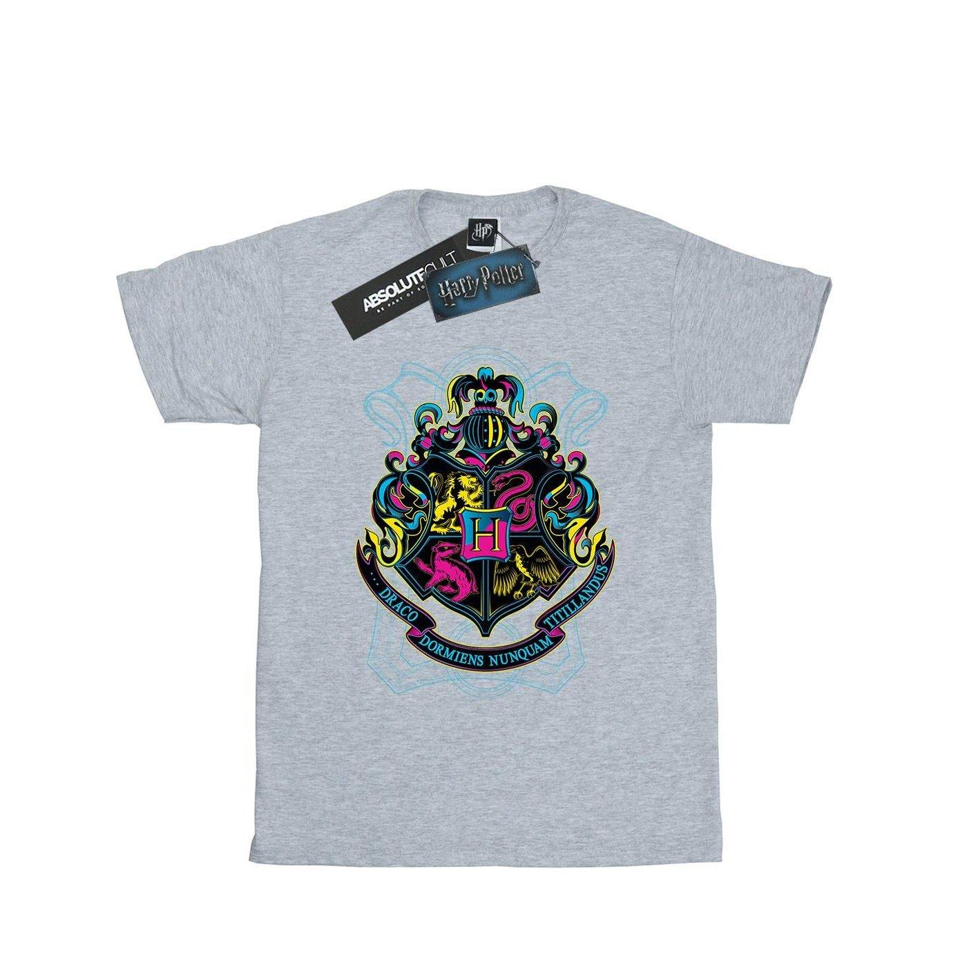 Harry Potter Hogwarts Wappen Neon T-Shirt