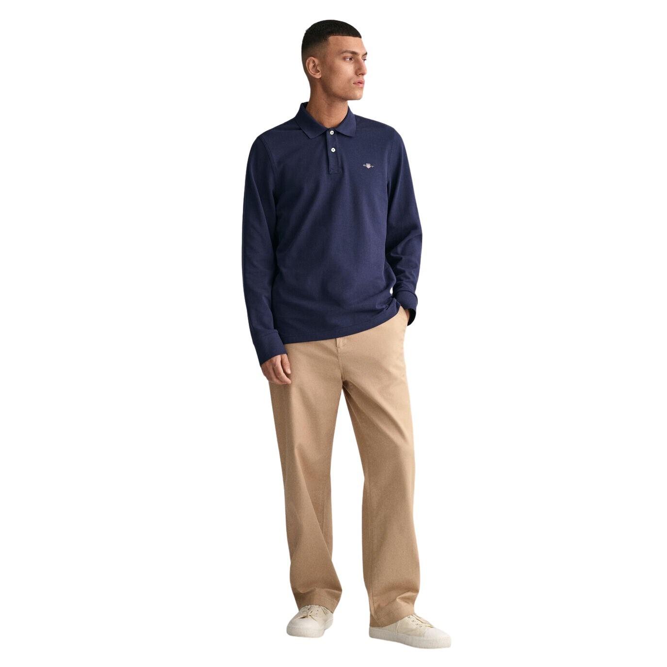 GANT Regular Shield Longsleeve Pique Rugger Poloshirt