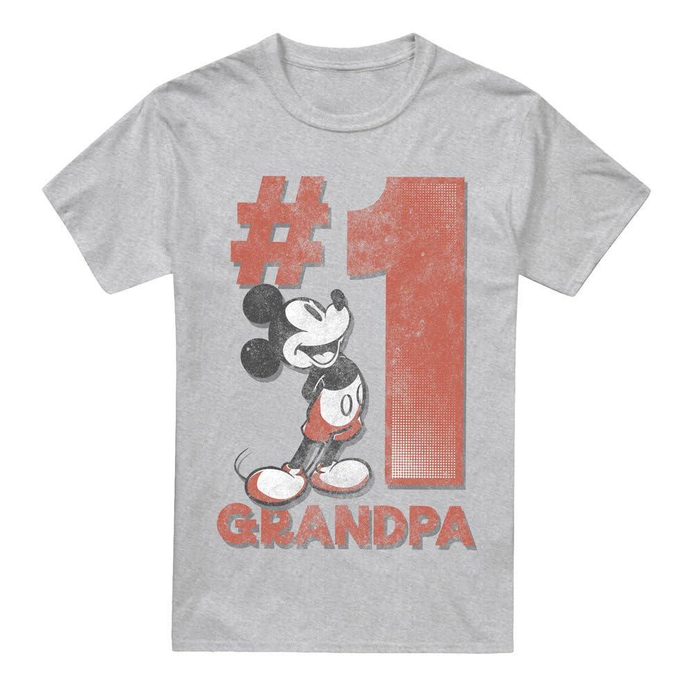 Disney Mickey Mouse #1 Grandpa Bedrucktes T-Shirt
