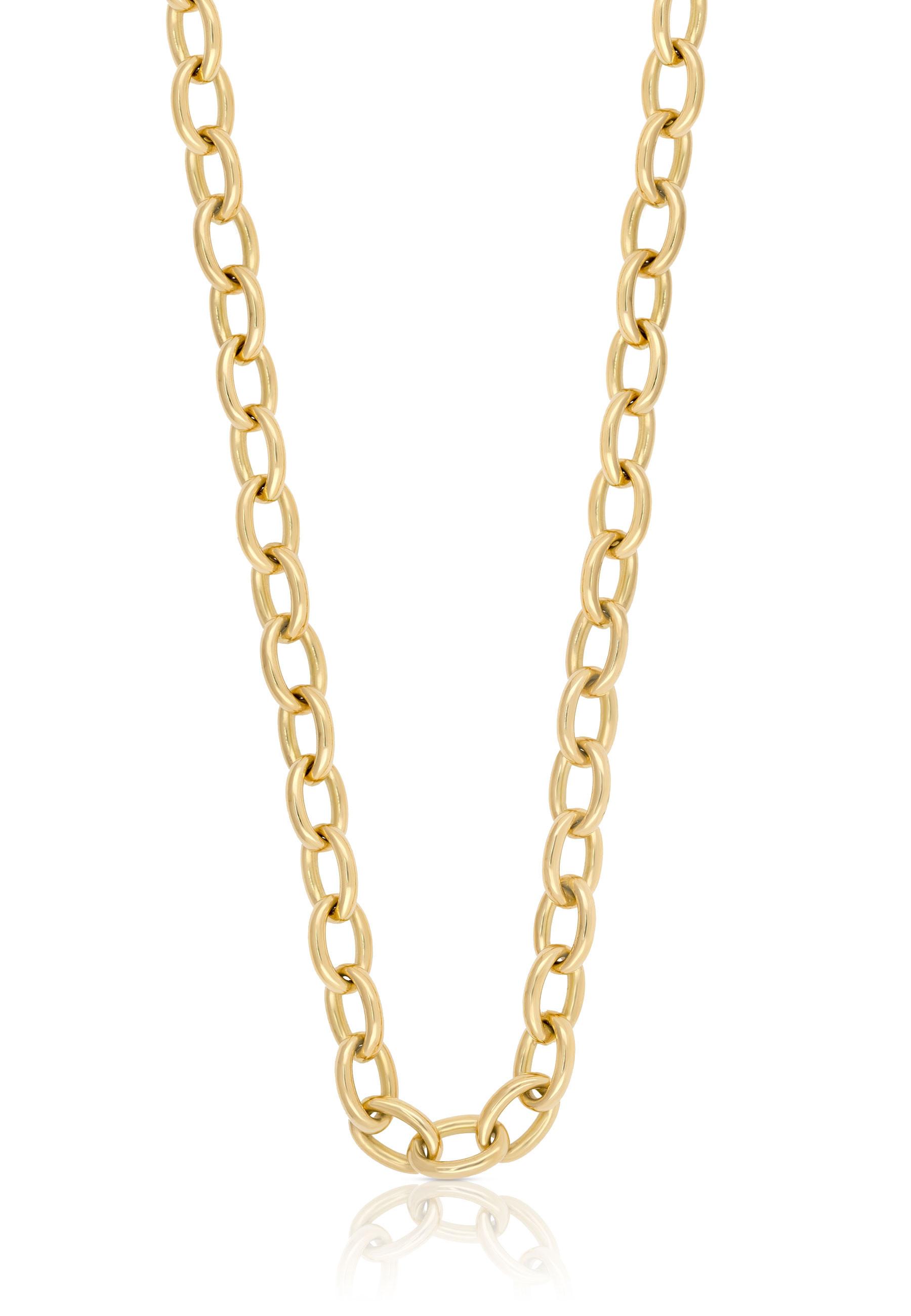 MUAU Schmuck Collier Anker Gelbgold 750 45cm, 6mm