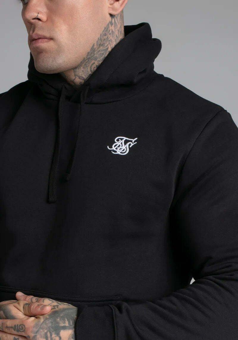 Sik Silk Kapuzenpullover Black Essential Overhead Hoodie