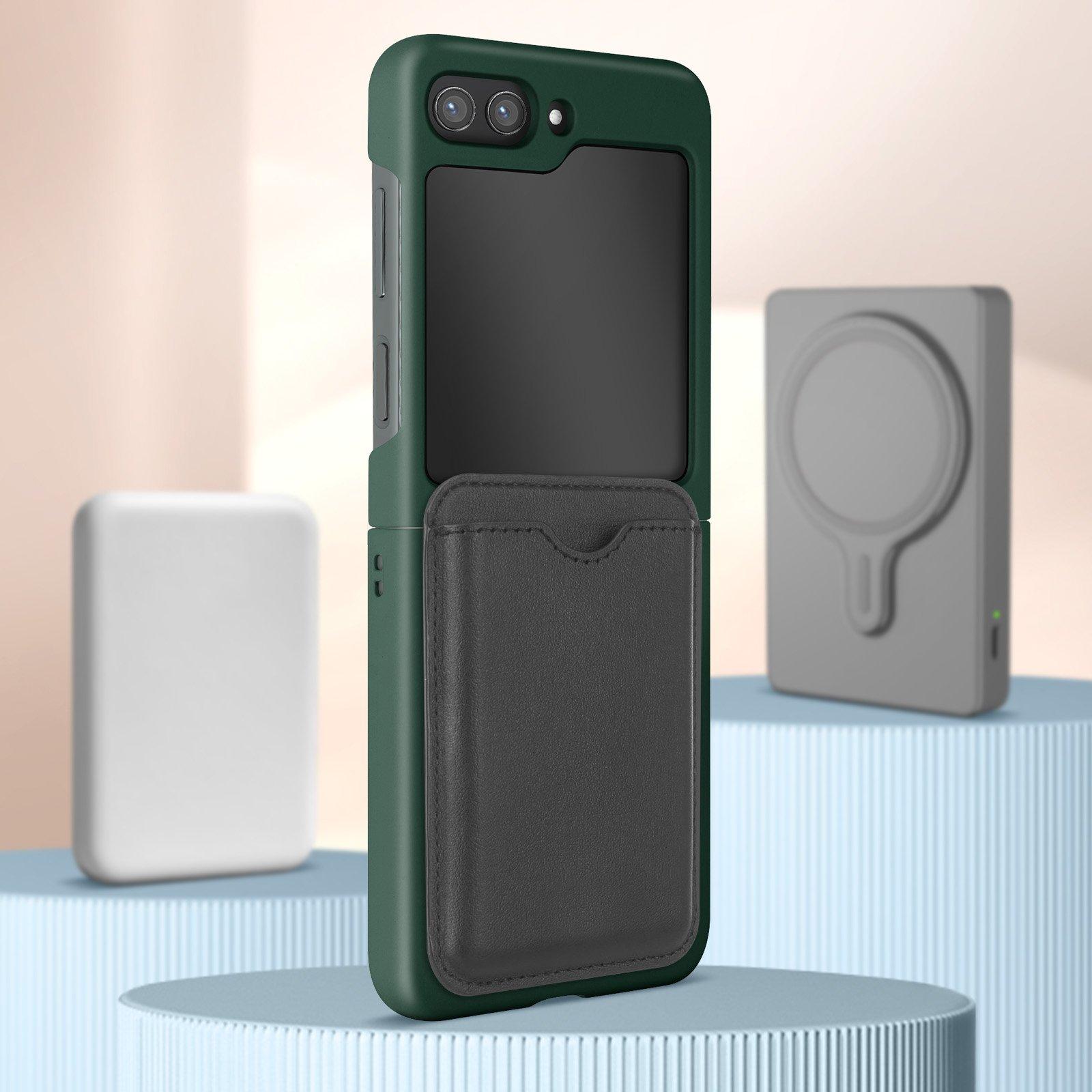 Avizar MagSafe Hülle Galaxy Z Flip5 Dunkelgrün